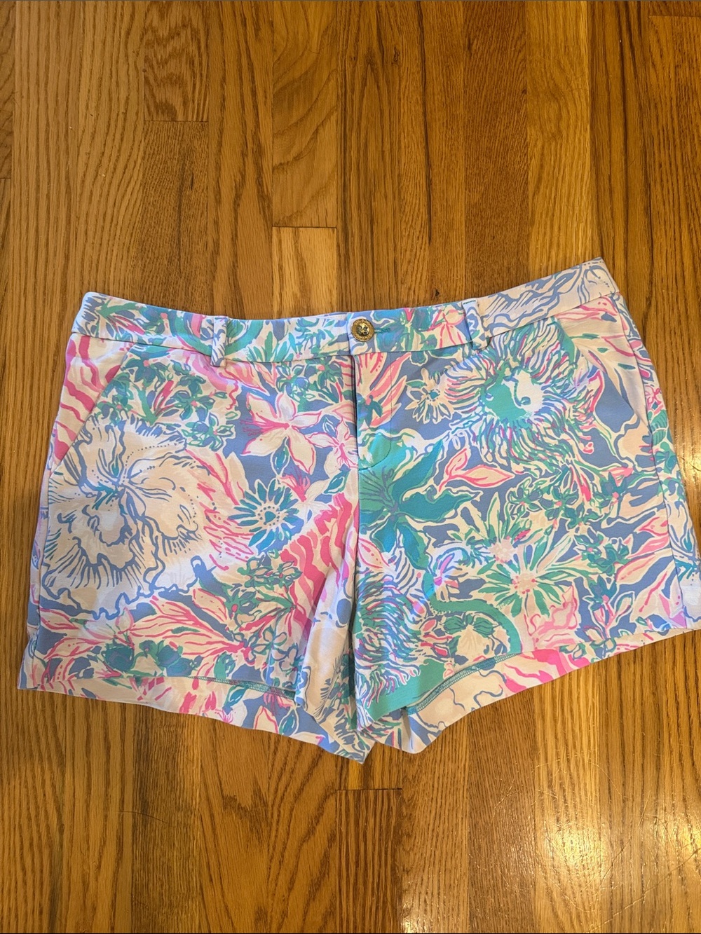 Lilly Pulitzer Pastel Floral Shorts in Blue, Pink & Green